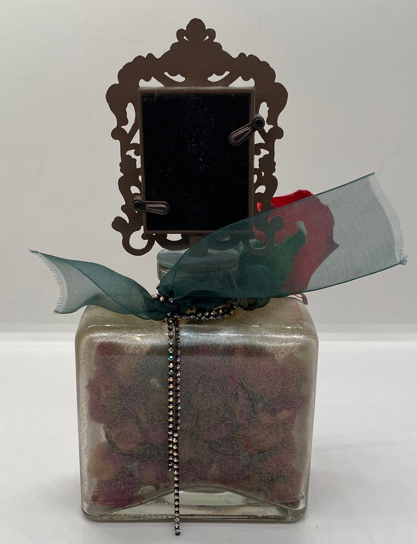 Key To My Heart Rose Picture Frame Bottle