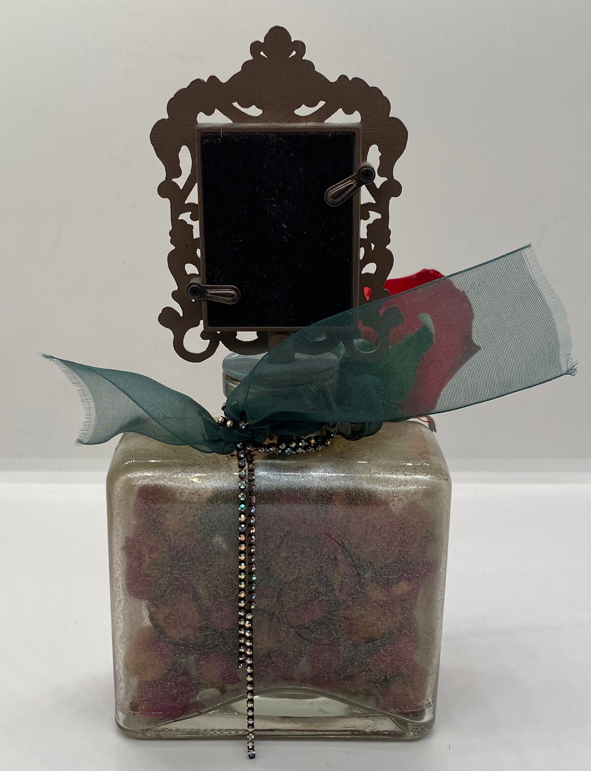 Key To My Heart Rose Picture Frame Bottle